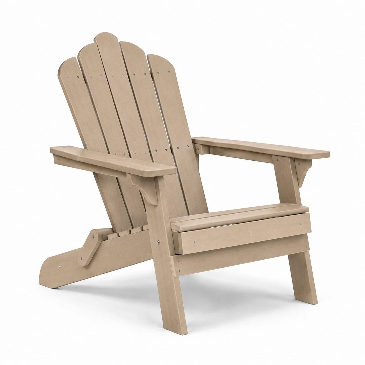 Adirondack Stuhl aus Holz in Beige 90 cm x 75 cm x 95 cm