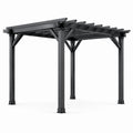 Pergola aus Aluminium Dunkelgrau 3x3m