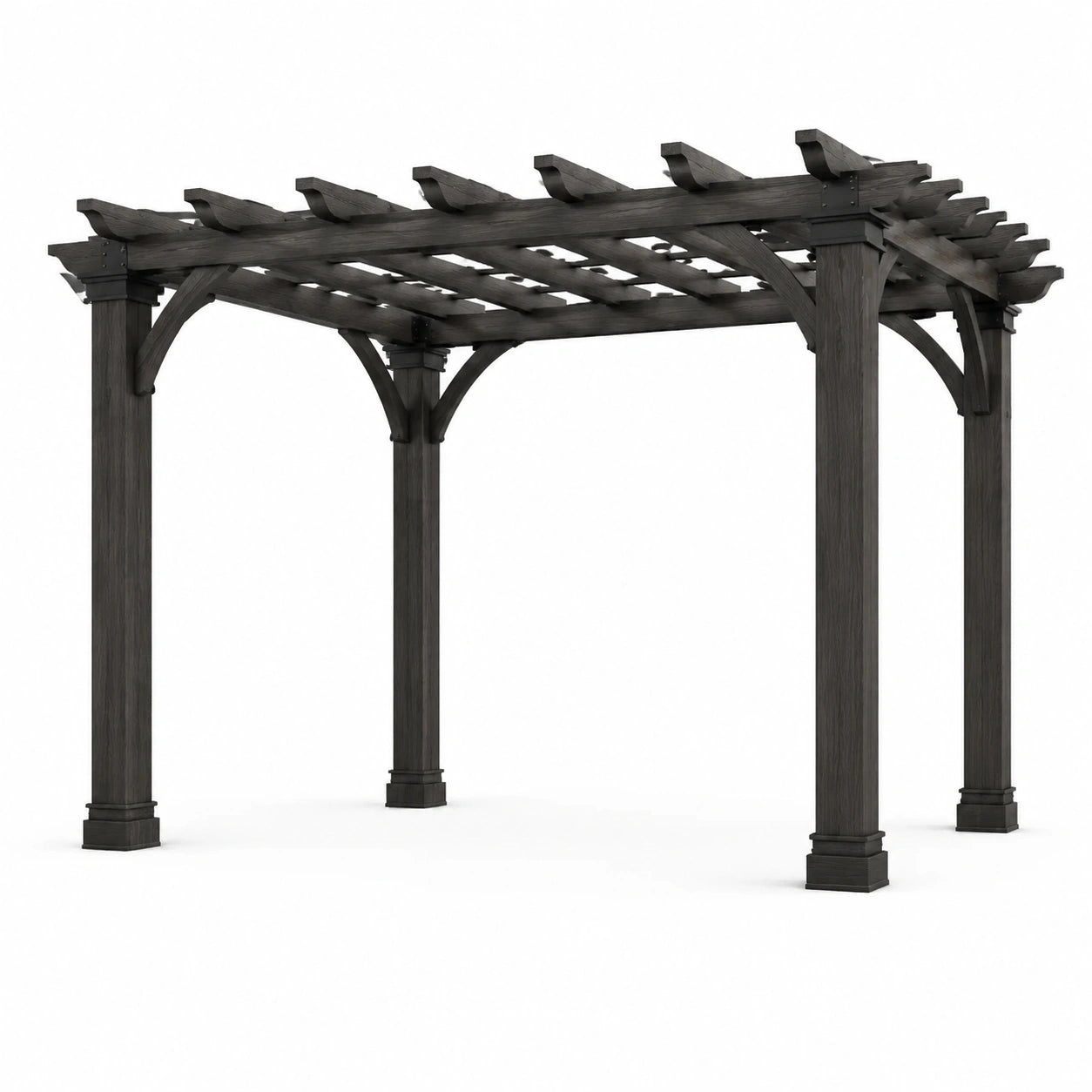 Gartenpergola aus Kiefernholz Dunkelgrau 300x300x250 cm