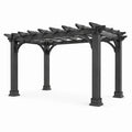 Massive Kieferholz Pergola Dunkelgrau 300x400x250 cm