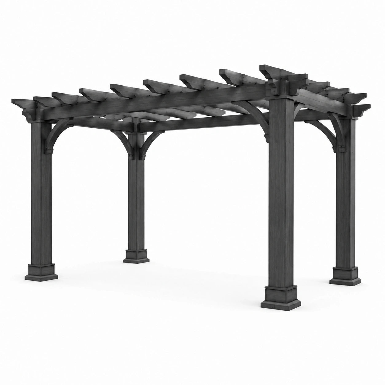 Massive Kieferholz Pergola Dunkelgrau 300x400x250 cm