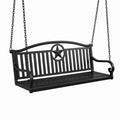 Metall Schaukelbank mit Stern-Design Schwarz