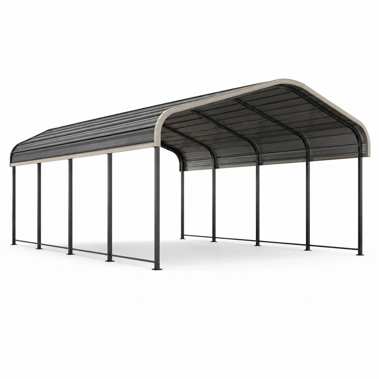 Stahl Carport mit Polycarbonatdach 600x300x240 cm