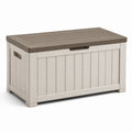 Aufbewahrungsbox für den Garten aus Polypropylen Beige/Braun 120x60x55 cm
