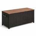 Gartenbox Polyethylen Rattan Braun 120x60x50cm