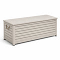 Gartenbox Polypropylen Holzoptik Beige 120x50x55cm