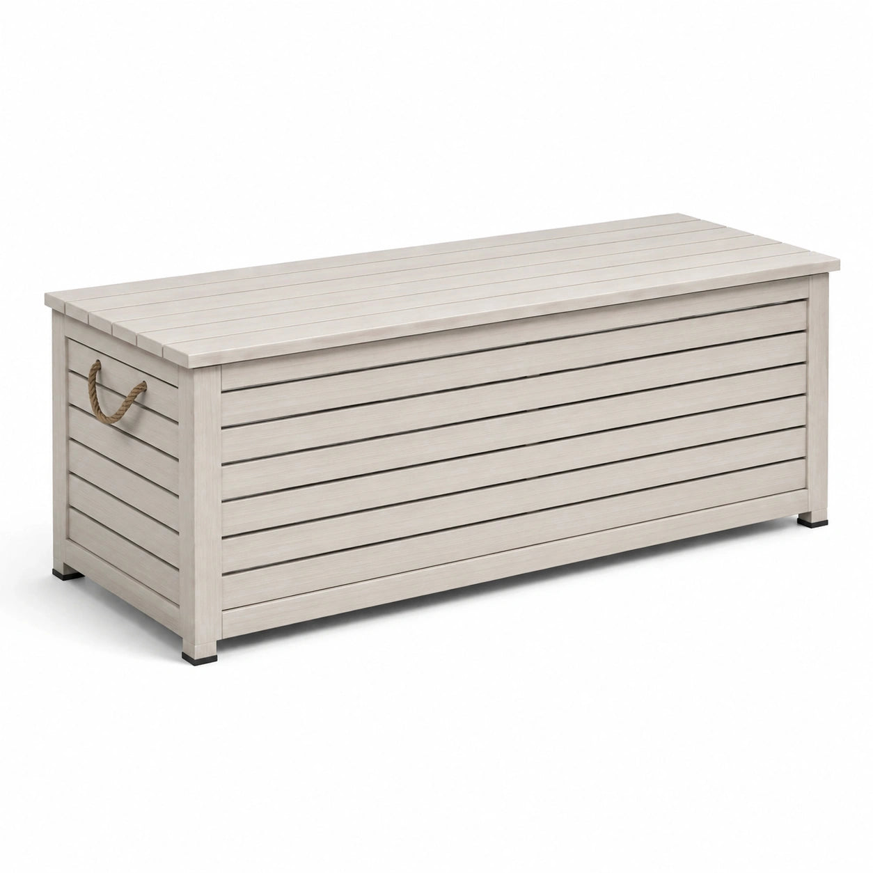 Gartenbox Polypropylen Holzoptik Beige 120x50x55cm