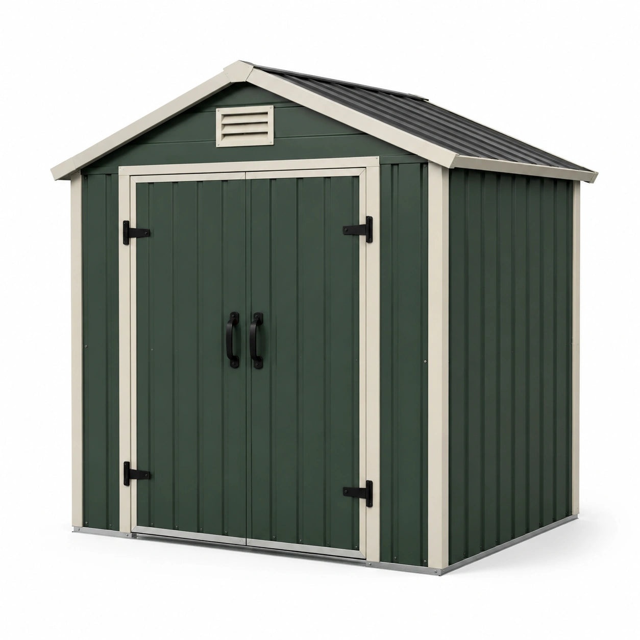 Metall Gerätehaus Grün 213x130x173 cm