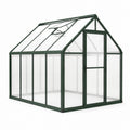 Gewächshaus Aluminium Polycarbonat Grün 250x190x195cm