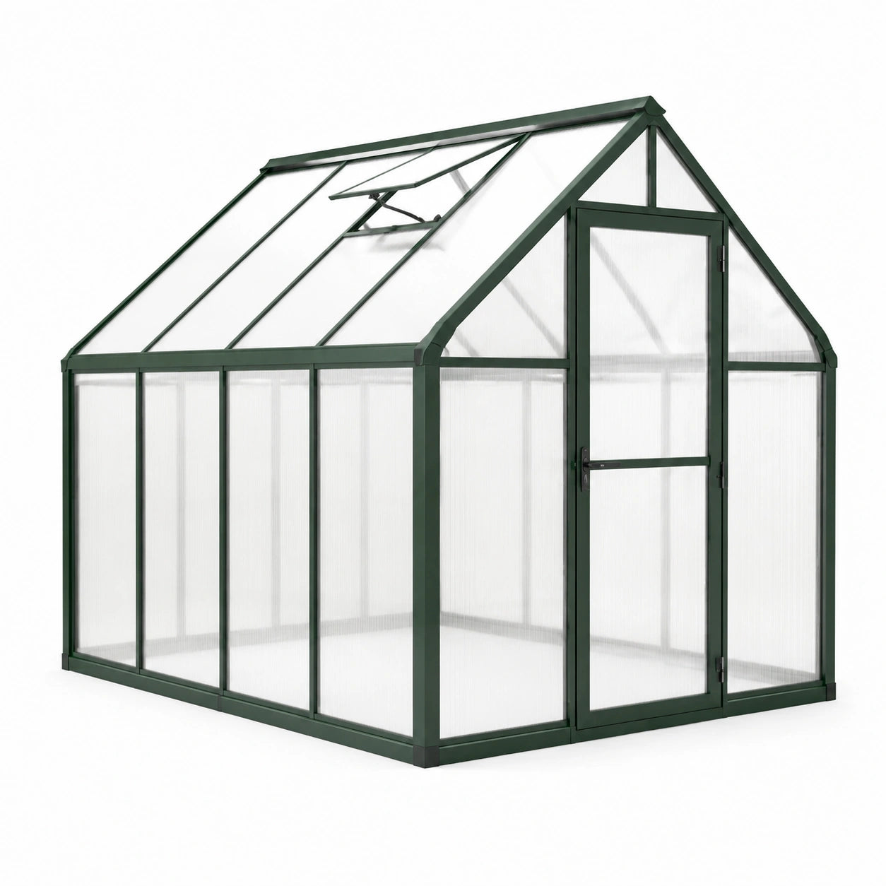 Gewächshaus Aluminium Polycarbonat Grün 250x190x195cm