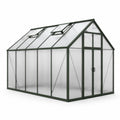 Gewächshaus aus Polycarbonat und Aluminium Grün 300x200x200 cm